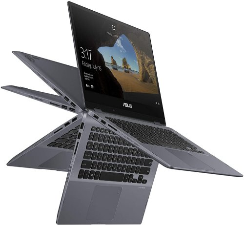 ASUS VivoBook Flip, Star Grey Touch Screen Intel Core i3-10110U 2.1GHz (Turbo up to 4.1GHz) 4GB DDR4 128GB PCIe SSD Windows 10 Pro - National Academic Lice...