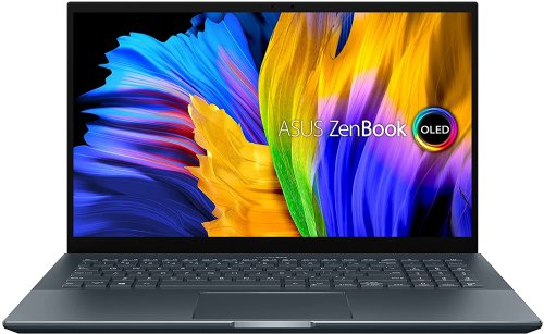 ASUS ZenBook Pro 15 OLED Laptop 15.6" FHD, Pine Grey, AMD Ryzen 9 5900HX 3.3GHz, 16GB LPDDR4X, 512GB PCIe SSD, Touch Screen, NVIDIA GeForce RTX 3050Ti 4GB DDR6 ...