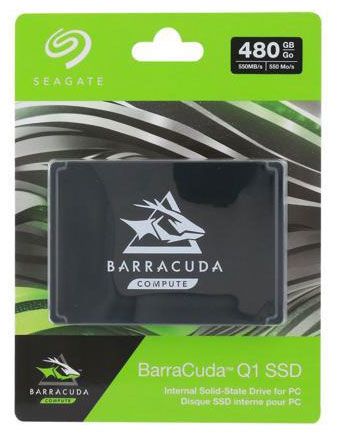 Seagate Barracuda Q1 SSD 480 GB Internal Solid State Drive - 2.5 Inch SATA 6 Gb/s for PC Laptop Upgrade 3D QLC NAND, Black...(ZA480CV1A001)