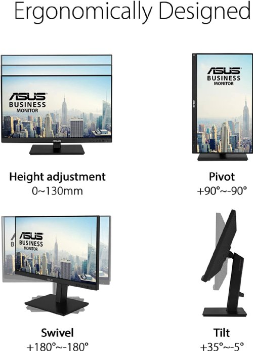 ASUS 24" 1080P Full HD IPS Multi-Touch Monitor, 10-Point Touch, IPS, Eye Care, USB-C with Power Delivery, HDMI, Displayport Daisy Chain, Height Adjustable, Vesa Wall Mountable...