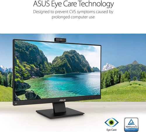 ASUS  23.8" Business Video Conference Monitor with Webcam, 1080P Full HD IPS, Eye Care, DisplayPort HDMI, Frameless, Built-in Adjustable 2MP Webcam, Mic Array, Stereo Speaker...