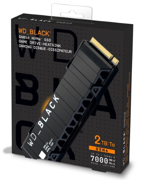 Western Digital Black 2TB SN850 NVMe Internal Gaming SSD Solid State Drive with Heatsink - Works with Playstation 5, Gen4 PCIe, M.2 2280, Up to 7,000 MB/s...