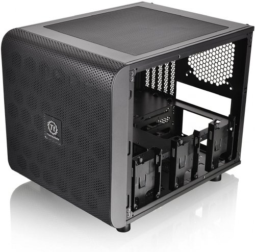 Thermaltake Core V21 BLACK MATX ITX w/ Side Window Liquid Cooling Supported, 5 expansion slots, 3 x 3.5in or 3 x 2.5in drive bays (CA-1D5-00S1WN-00) ...