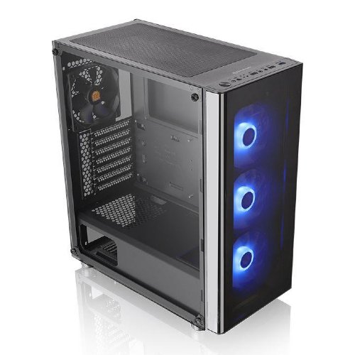 Thermaltake V200 TG RGB/Tempered Glassx1/120mm RGB Fansx3 + 120mm Fanx1/MB Sync (CA-1K8-00M1WN-01) ...