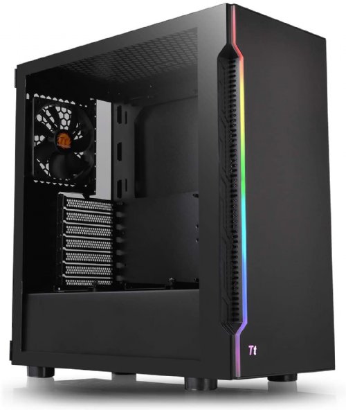 Thermaltake H200 TG MED TOWER BLACK RGB STRIPE (EDGE) (CA-1M3-00M1WN-00) ...