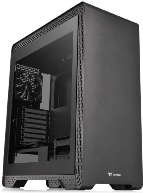 Thermaltake S500 Tempered Glass ATX Mid-Tower Computer Case with 140mm Front Fan + 120mm Rear Fan Pre-Installed (CA-1O3-00M1WN-00) ...