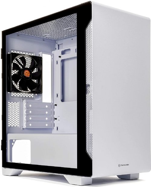 Thermaltake S100 Tempered Glass Snow Edition Micro-ATX Mini-Tower Computer Case with 120mm Rear Fan Pre-Installed (CA-1Q9-00S6WN-00) ...