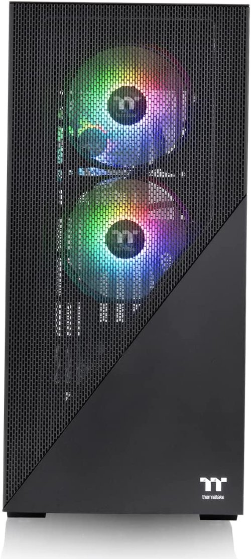 Thermaltake Divider 370 TG ARGB Motherboard Sync E-ATX Mid Tower Computer Case with 3x120mm ARGB Fan Pre-Installed, Tempered Glass Side Panel, Ventilated Front Mesh Panel