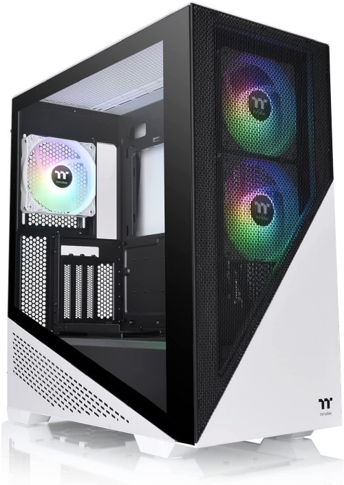 Thermaltake Divider 370 TG ARGB Motherboard Sync E-ATX Mid Tower Computer Case with 3x120mm ARGB Fan Pre-Installed, Tempered Glass Side Panel, Ventilated Front Mesh Panel...