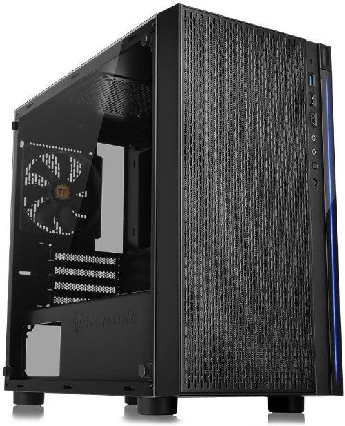 Thermaltake Tempered Glass Black SPCC Micro ATX Gaming Computer Case (CA-3J4-50S1WU-00) ...