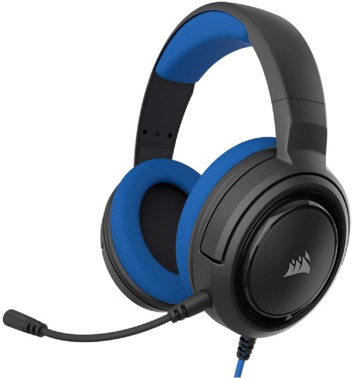 CORSAIR HS35 STEREO Gaming Headset, Blue,20Hz - 20 kHz Headphones Frequency Response,100Hz - 10kHz Microphone Frequency Response,2 years Warranty ...