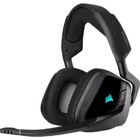 Corsair VOID RGB Elite Wireless Premium Gaming Headset with 7.1 Surround Sound, Carbon (CA-9011201-NA) ...