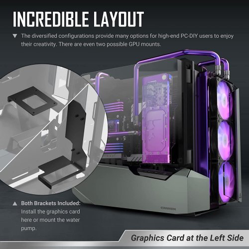 Antec Supreme Series Cannon, Full-Tower E-ATX Open-Air Gaming Case, Potential Dual Custom Water-cooling Loops & GPU Mounts, Aluminum Alloy made & CNC cutting, Type-C & USB3.0....
