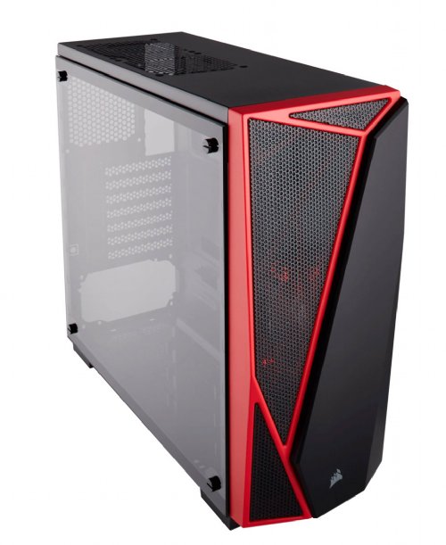 Corsair Carbide SPEC-04 Mid-Tower Termpered Glass Gaming Case, Black & Red (CC-9011117-WW) ...