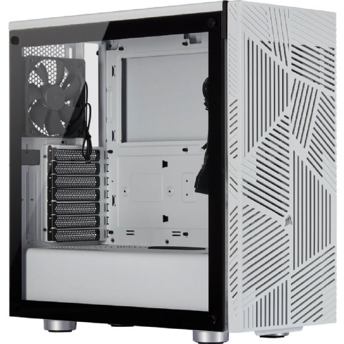 Corsair 275R Airflow Tempered Glass Mid-Tower Gaming Case, White, 2 Year (CC-9011182-WW) ...
