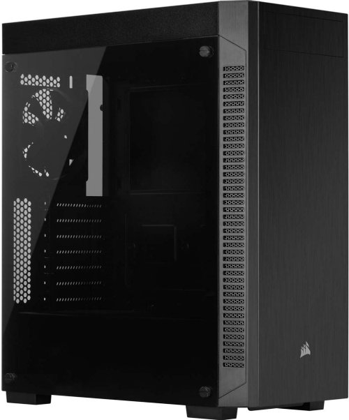 Corsair 110R Tempered Glass Mid-Tower ATX Case, Fits up to 4x 120mm or 2x 140mm cooling fans or multiple radiators, Black ...