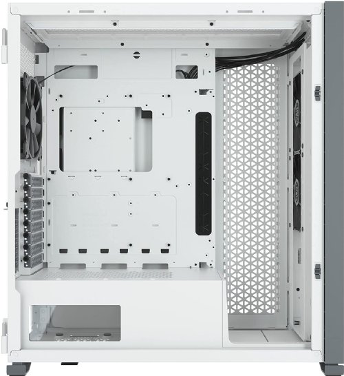 Corsair 7000D Airflow Full-Tower ATX PC Case, 140mm AirGuide fans and PWM fan repeater, RapidRoute cable management system makes it simple and fast, White...(CC-9011219-WW)