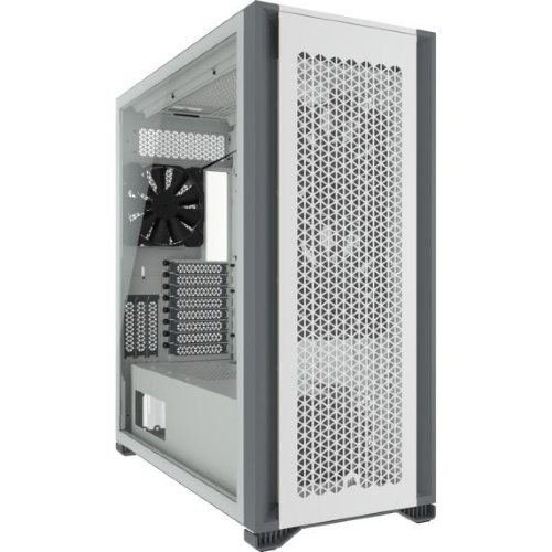 Corsair 7000D Airflow Full-Tower ATX PC Case, 140mm AirGuide fans and PWM fan repeater, RapidRoute cable management system makes it simple and fast, White...(CC-9011219-WW)