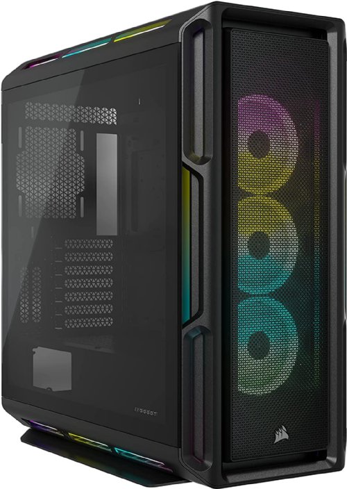 Corsair iCUE 5000T RGB Mid-Tower ATX PC Case, 208 Individually Addressable RGB LEDs, Fits Multiple 360mm Radiators, Easy Cable Management System, Black...(CC-9011230-WW)