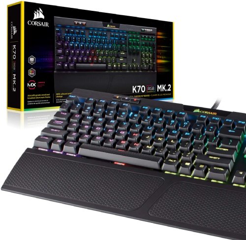 Corsair K70 RGB MK.2 RAPIDFIRE Mechanical Gaming Keyboard, Backlit RGB LED, Cherry MX Speed, RAPIDFIRE advantage CHERRY MX Speed mechanical key...(CH-9109014-NA)