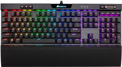 Corsair K70 RGB MK.2 RAPIDFIRE Low Profile, Backlit RGB LED, USB Passthrough & Media Controls, Fastest & Linear Low Profile, Cherry MX Speed...(CH-9109018-NA)