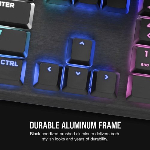 Corsair K60 RGB Pro Mechanical Gaming Keyboard - CHERRY VIOLA mechanical keyswitches  - Durable AluminumFrame - Customizable Per-Key RGB Backlighting...