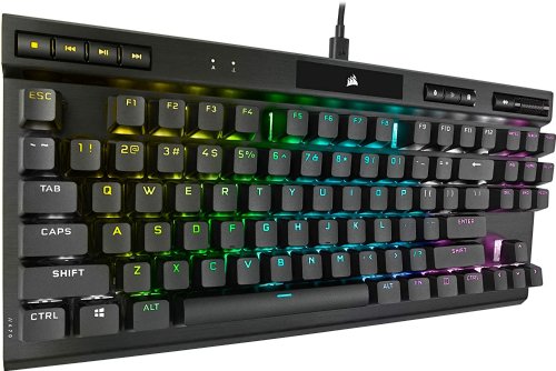 Corsair K70 RGB TKL - CHAMPION SERIES Tenkeyless Mechanical Gaming Keyboard - CHERRY MX SPEED Keyswitches - Durable Aluminum Frame - Per-Key RGB LED Backlighting...