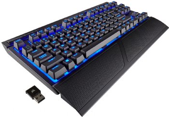 Corsair K63 Wireless Mechanical Gaming Keyboard, Backlit Blue LED, Cherry MX Red (NA) (CH-9145030-NA) ...