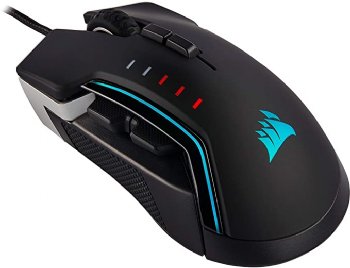 Corsair GLAIVE RGB Pro, Comfort FPower Supply/MOBA Gaming Mouse with Interchangeable GriPower Supply, Aluminum, Backlit RGB LED, 18000 DPI, Optical (CH-930 ...