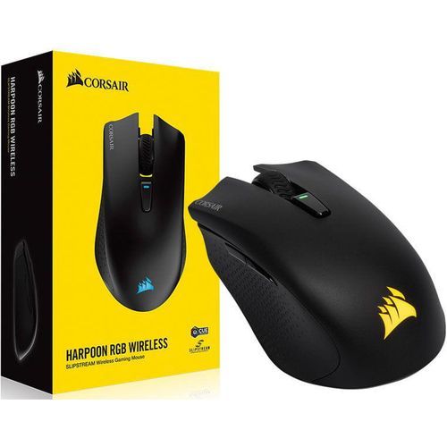 Corsair Harpoon RGB Wireless, Rechargeable Mouse with Slipstream Technology, Black, Backlit RGB LED, 10000 DPI...(CH-9311011-NA)