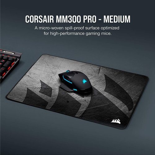 Corsair MM300 PRO Premium Spill-Proof Cloth Gaming Mouse Pad - Medium...