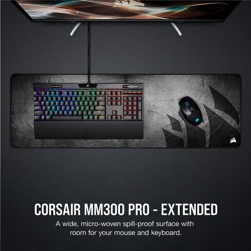 CORSAIR MM300 PRO Premium Spill-Proof Cloth Gaming Mouse Pad - Extended