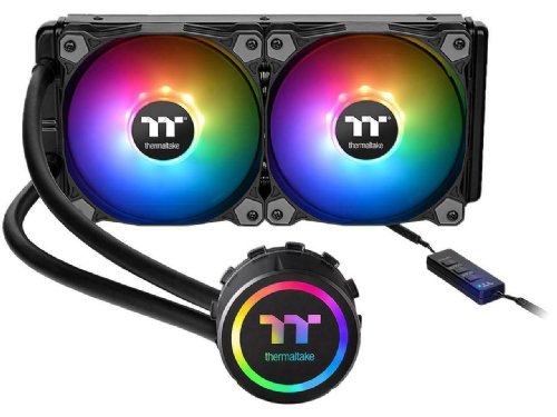 Thermaltake Water 3.0 240 ARGB Sync/All-In-One Liquid Cooling System/Braided Tube/Pure 12 ARGB Fan 120 2 (CL-W233-PL12SW-B) ...