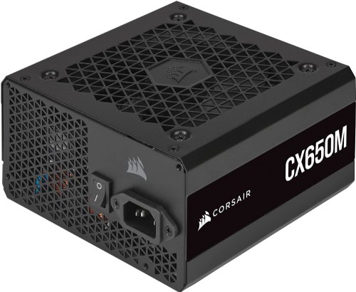 Corsair CX650M 650W 80PLUS Bronze, Semi-Modular, ATX12V v2.4 and EPS 2.92, 120mm fan, AC input 100-240V, Power Cables include 1xATX, 1xCPU, 1xPCIe, SATA, 4pin peripheral...