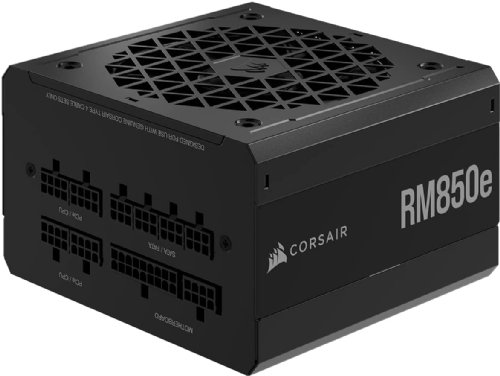 Corsair RM850e Fully Modular Low-Noise ATX Power Supply, (Dual EPS12V Connectors, 105°C-Rated Capacitors, 80 Plus Gold Efficiency, Modern Standby Support) Black...