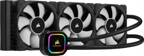 Corsair iCUE H150i RGB PRO XT is an all-in-one liquid CPU cooler built for both low noise, extreme CPU cooling, with a 360mm radiator, three ML120 PWM fans, and 16 RGB LEDs...