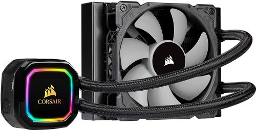 Corsair iCUE H60i RGB PRO XT, 120mm Radiator, Single 120mm PWM Fan, Advanced RGB Lighting and Fan Control with Software, Liquid CPU Cooler