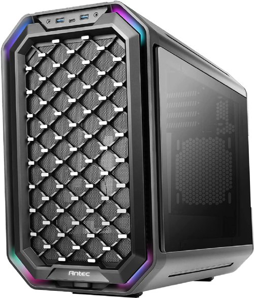 Antec Dark Cube ITX Case,M-ATX, ITX, Antec Dark Cube ITX Case,M-ATX, ITX Computer Case, features a slide-open case structure combined with Micro-ATX configuration and metallic rails...