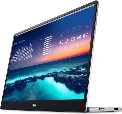 Dell 14" Portable Monitor, LED-backlit LCD monitor, Full HD (1080p) 1920 x 1080 at 60 Hz, 14 Inch, 6Ms, 0.1611Mm, 16.7 million colours, 700:1, 300 cd/m2, 16:9, 72% NTSC...