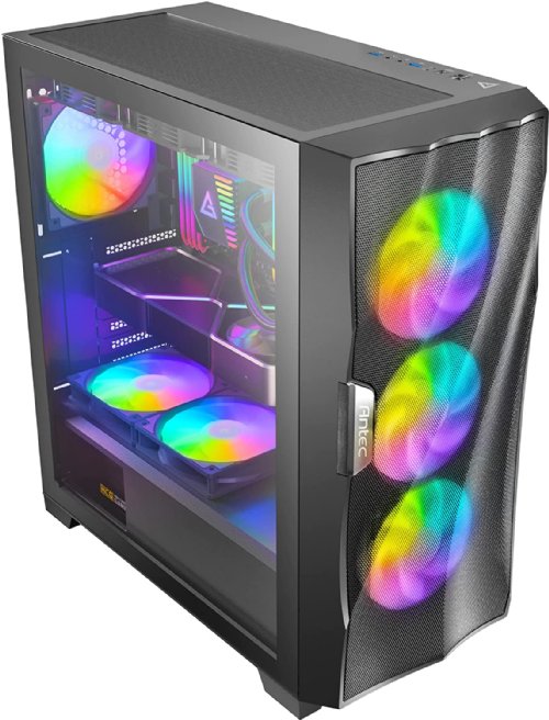 Antec DF700 Flux Black, Mid Tower Computer Case, ATX Gaming Case, USB3.0 x 2, 360 mm Radiator Support, 3 x 120 mm ARGB, 1 x 120 mm Reverse & 1 x 120 mm Fans Included...