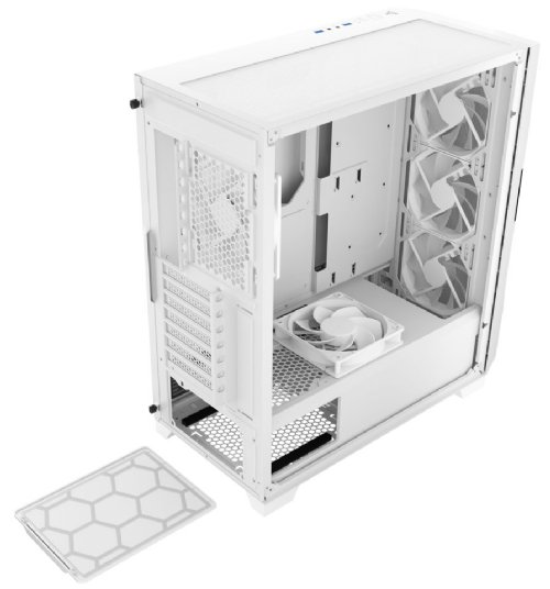 Antec Dark League DF700 Flux White, Mid Tower ATX Gaming Case, Flux Platform, 5 x 120mm Fans Included, ARGB & PWM Fan Controller, Tempered Glass Side...