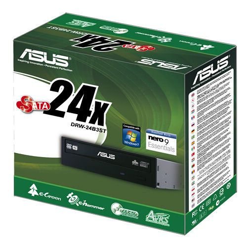 ASUS 24X DVD-RW Black SATA Internal, Retail, Cyberlink Power2Go...