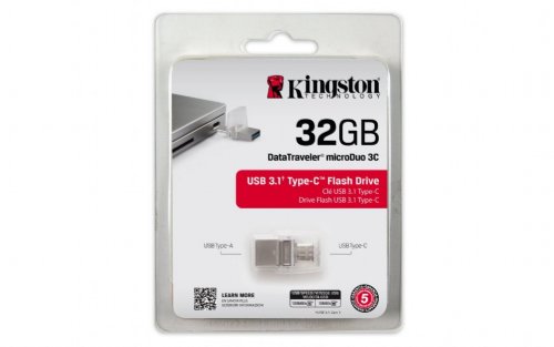 Kingston 32GB DT microDuo 3C, USB, Canada Retail (DTDUO3C/32GBCR) ...