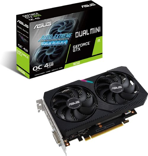 ASUS Dual NVIDIA GeForce GTX 1650 OC Edition Graphics Card (PCIe 3.0, 4GB GDDR6, HDMI 2.0, DisplayPort 1.4a, IP5X Dust Resistance, Auto-Extreme Technology,...