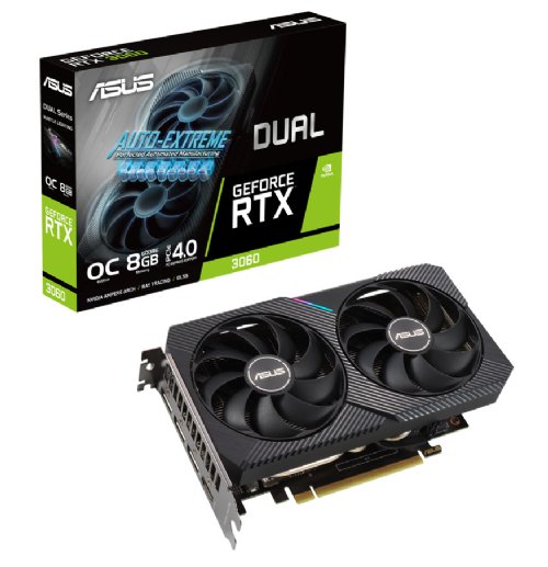 ASUS Dual Geforce RTX 3060 OC Edition 8GB GDDR6 (PCIE 4.0, 8GB GDDR6, HDMI 2.1, Displayport 1.4A)...