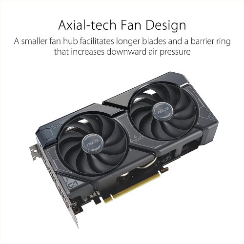 ASUS Dual GeForce RTX 4060 Ti OC Edition 8GB GDDR6 (PCIe 4.0, 8GB GDDR6, DLSS 3, HDMI 2.1, DisplayPort 1.4a, Axial-tech fan design, 0dB technology, and more), 3 Year Warranty