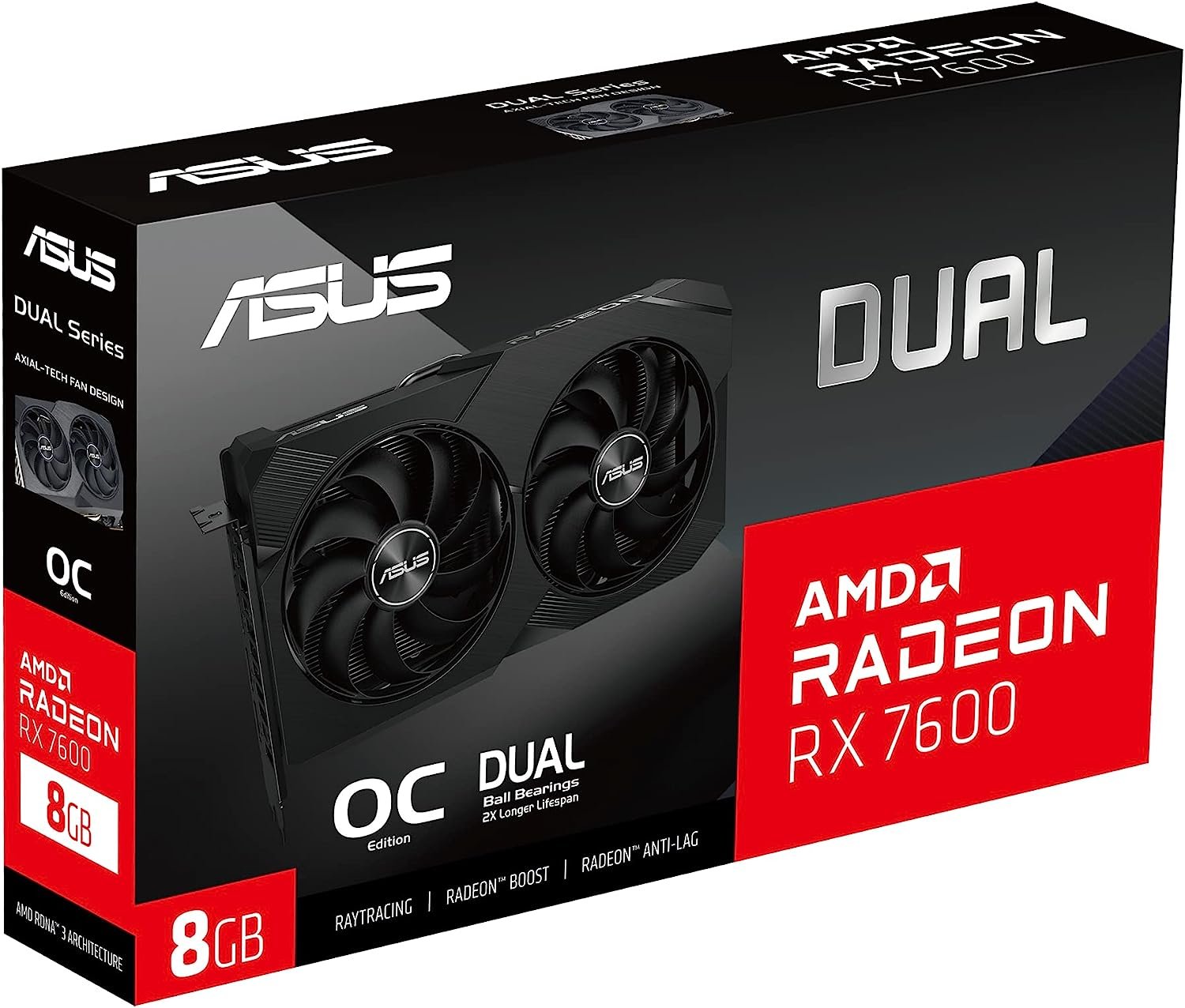 ASUS Radeon RX 7600 OC 8GB V2 ROG Strix Radeon™ RX 7600 OC Edition 8GB