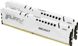 Kingston 64GB 6000MT/S DDR5 CL36 DIMM (Kit of 2) Fury Beast,  White EXPO