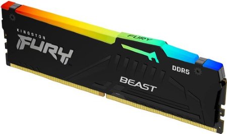 Kingston 16GB 6400MT/S DDR5 CL32 DIMM Fury Beast,  RGB EXPO
