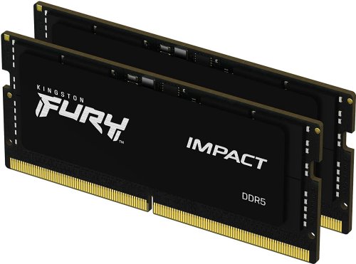 Kingston 32GB 4800  MHz DDR5 CL38 SODIMM (Kit of 2) Fury Impact...